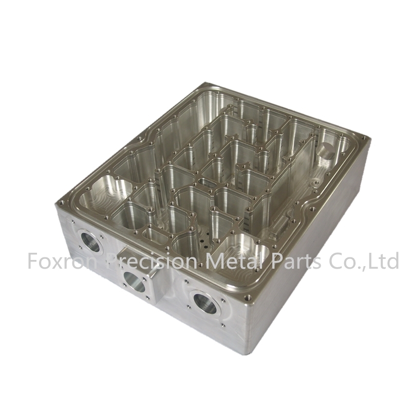 Precision CNC machining parts aluminum parts for telecom housings with silver plating