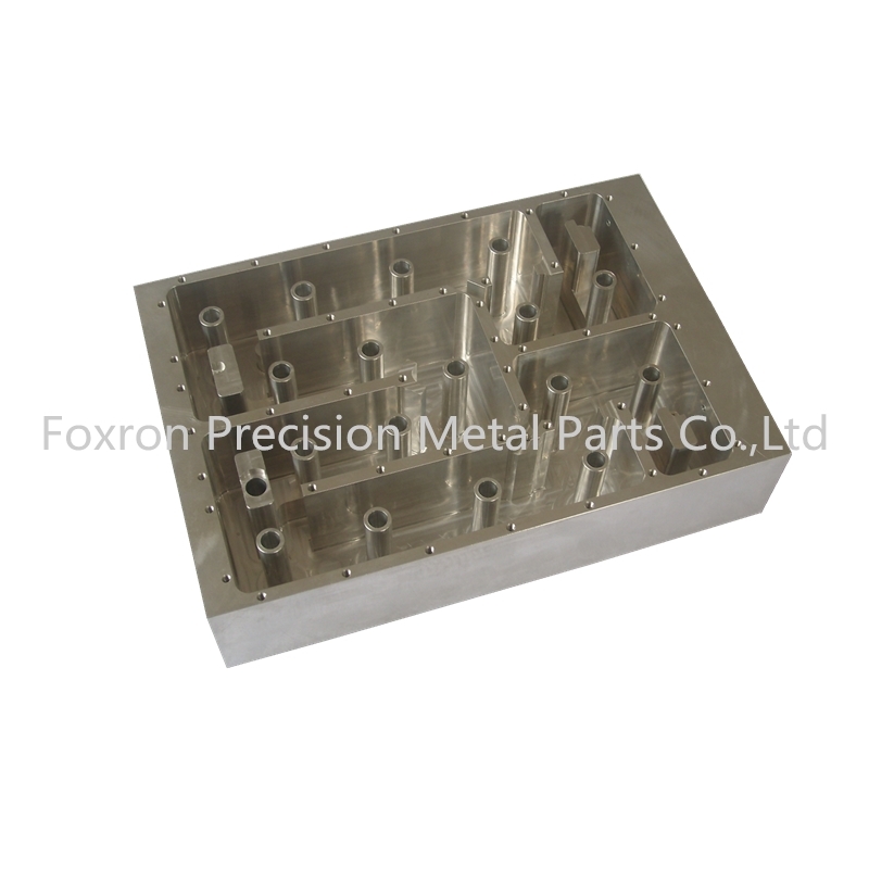 Precision CNC machining parts aluminum parts for telecom housings with silver plating