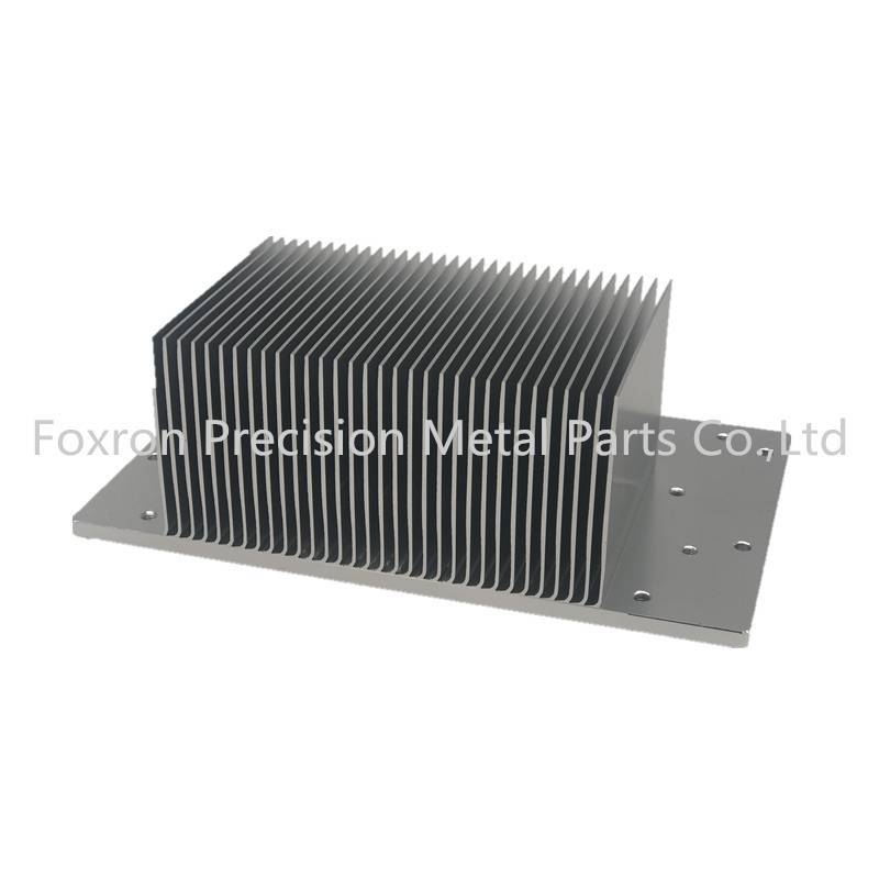 Aluminum extrusions CNC machined parts skived heat sinks with anodized surface treatment
